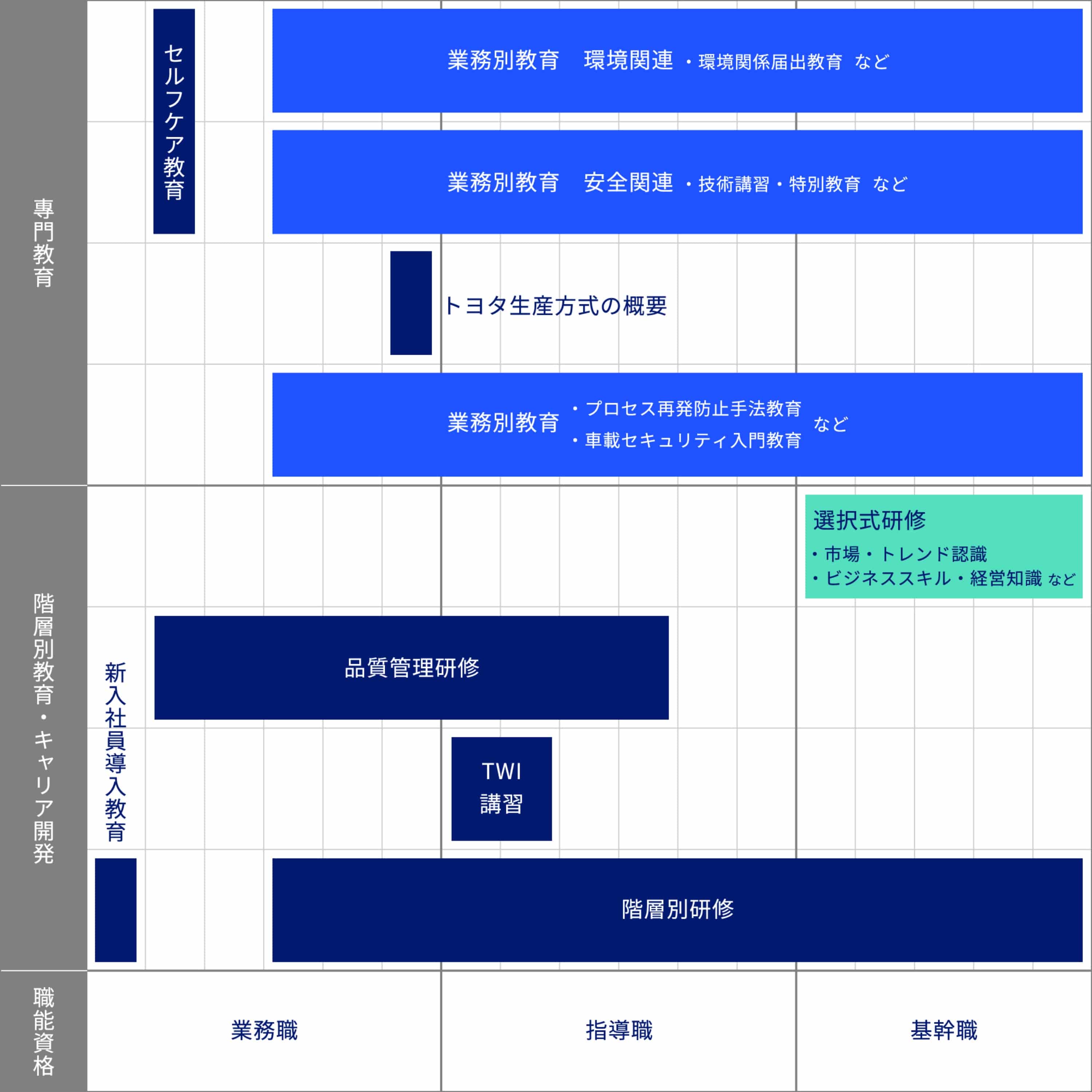 節目ごとの研修